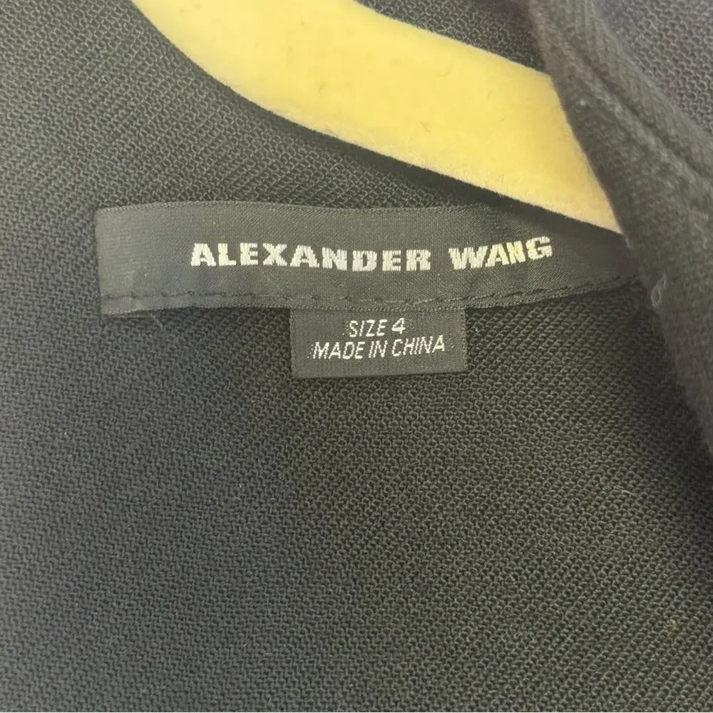 Alexander Wang Wool Blend Studded Gothic Blazer‎ Cutout Size 4 Black - Picture 7 of 13